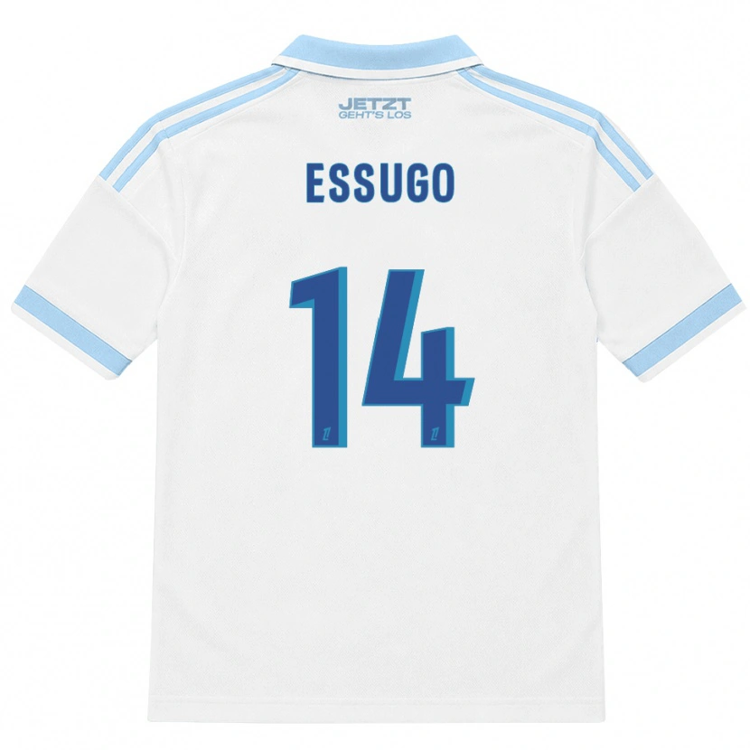 Danxen Hombre Camiseta Dário Essugo #14 Azul Cielo Claro Blanco Rojo 2ª Equipación 2026/27 La Camisa México