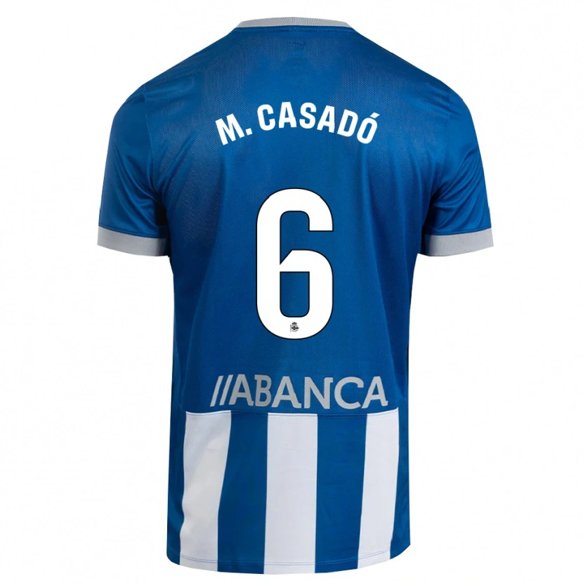 Danxen Hombre Camiseta Marc Casadó #6 Azul Gris Blanco 1ª Equipación 2026/27 La Camisa México
