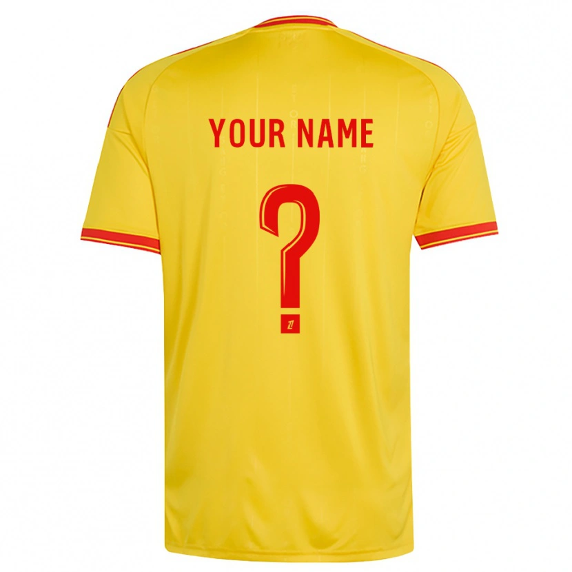 Danxen Hombre Camiseta Su Nombre #0 Oro Naranja Rojo 1ª Equipación 2026/27 La Camisa México