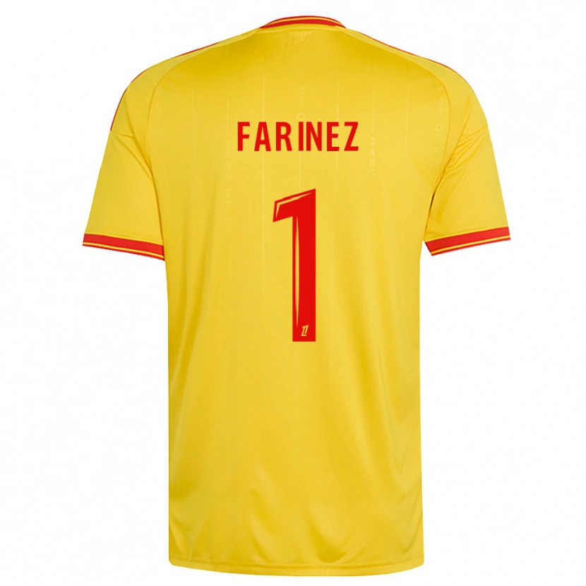 Danxen Hombre Camiseta Wuilker Fariñez #1 Oro Naranja Rojo 1ª Equipación 2026/27 La Camisa México
