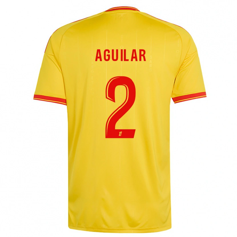 Danxen Hombre Camiseta Ruben Aguilar #2 Oro Naranja Rojo 1ª Equipación 2026/27 La Camisa México