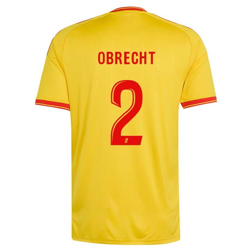 Danxen Hombre Camiseta Laura Obrecht #2 Oro Naranja Rojo 1ª Equipación 2026/27 La Camisa México