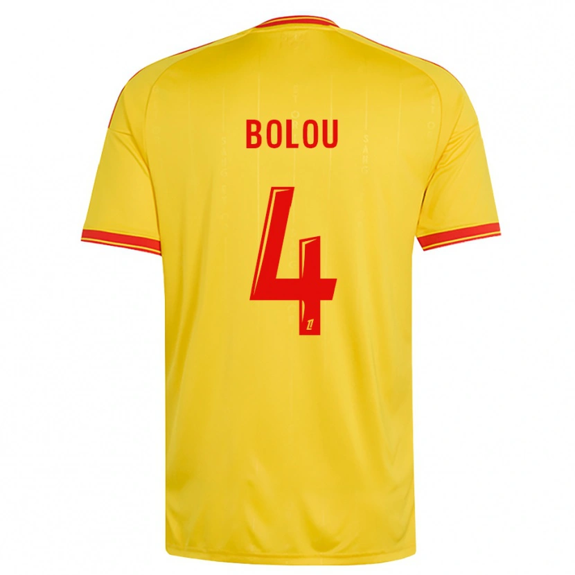 Danxen Hombre Camiseta Abraham Bolou #4 Oro Naranja Rojo 1ª Equipación 2026/27 La Camisa México