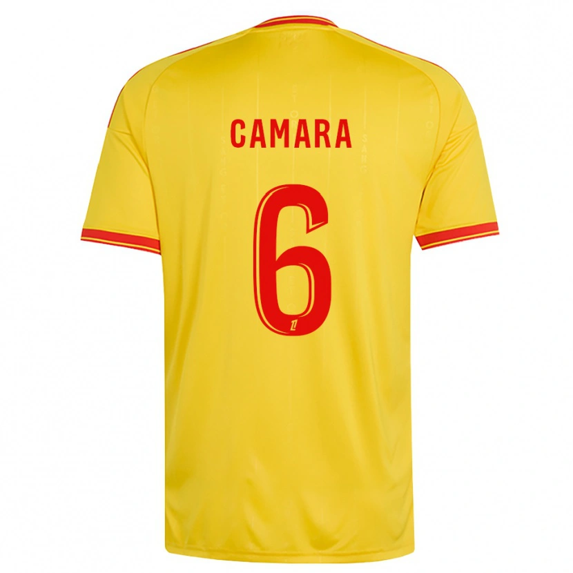 Danxen Hombre Camiseta Mamadou Camara #6 Oro Naranja Rojo 1ª Equipación 2026/27 La Camisa México