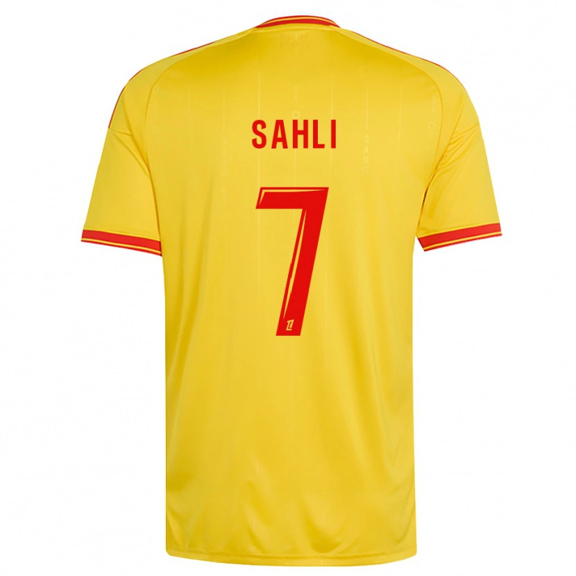 Danxen Hombre Camiseta Wael Sahli #7 Oro Naranja Rojo 1ª Equipación 2026/27 La Camisa México