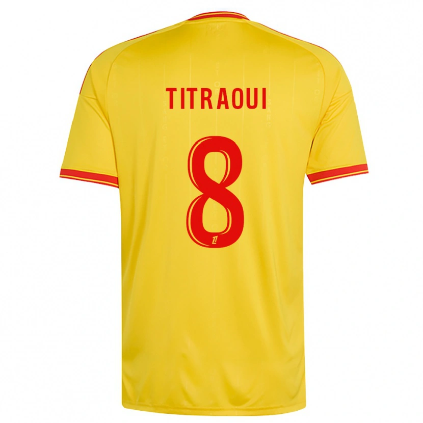 Danxen Hombre Camiseta Yacine Titraoui #8 Oro Naranja Rojo 1ª Equipación 2026/27 La Camisa México