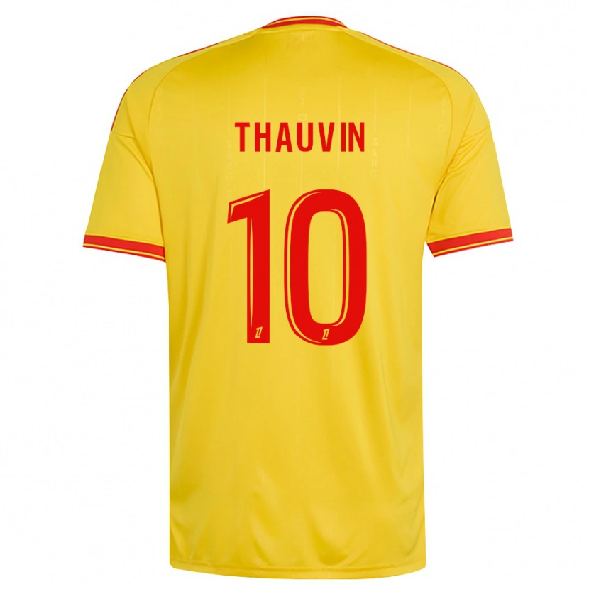 Danxen Hombre Camiseta Florian Thauvin #10 Oro Naranja Rojo 1ª Equipación 2026/27 La Camisa México