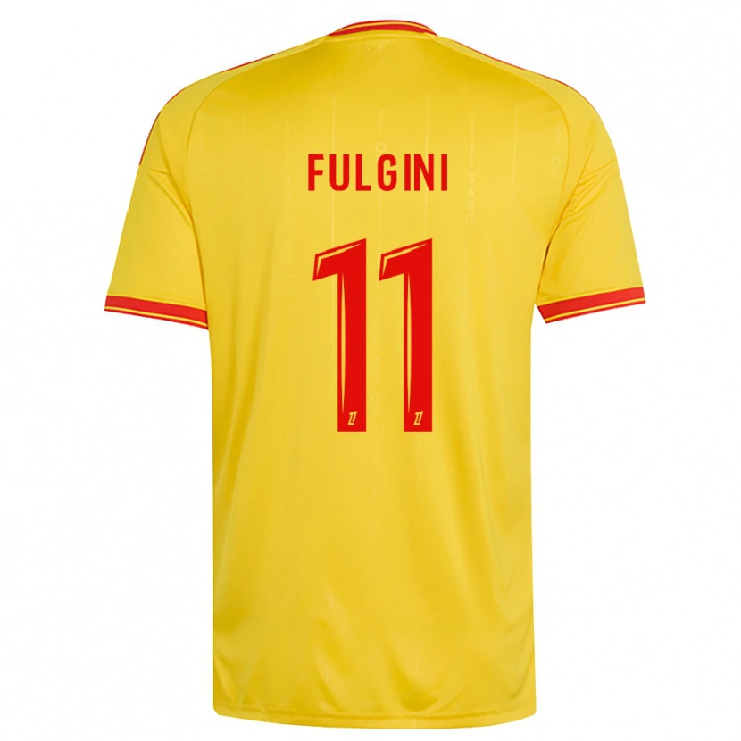 Danxen Hombre Camiseta Angelo Fulgini #11 Oro Naranja Rojo 1ª Equipación 2026/27 La Camisa México