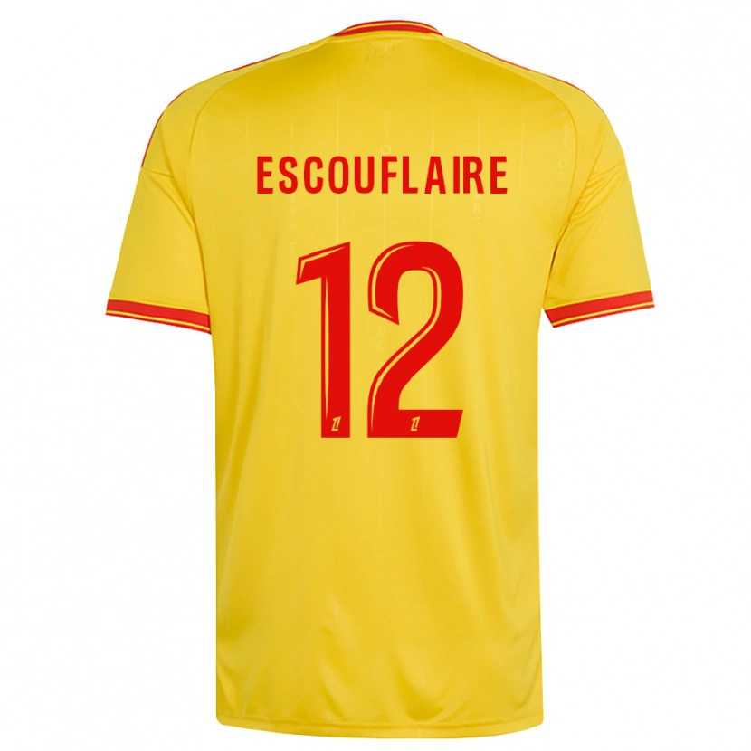 Danxen Hombre Camiseta Mattéo Escouflaire #12 Oro Naranja Rojo 1ª Equipación 2026/27 La Camisa México