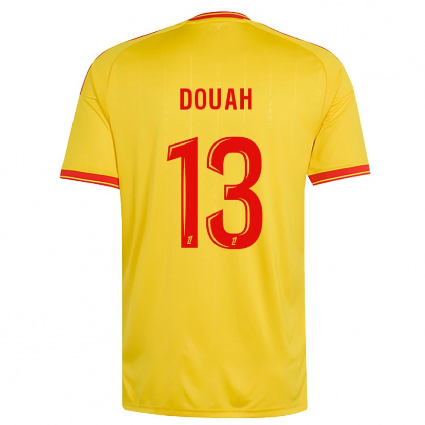Danxen Hombre Camiseta Chemssedine Douah #13 Oro Naranja Rojo 1ª Equipación 2026/27 La Camisa México
