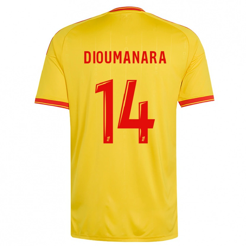Danxen Hombre Camiseta Sidi Dioumanara #14 Oro Naranja Rojo 1ª Equipación 2026/27 La Camisa México