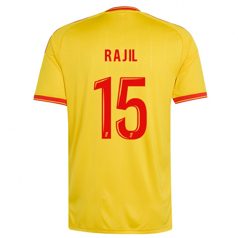 Danxen Hombre Camiseta Jibril Rajil #15 Oro Naranja Rojo 1ª Equipación 2026/27 La Camisa México