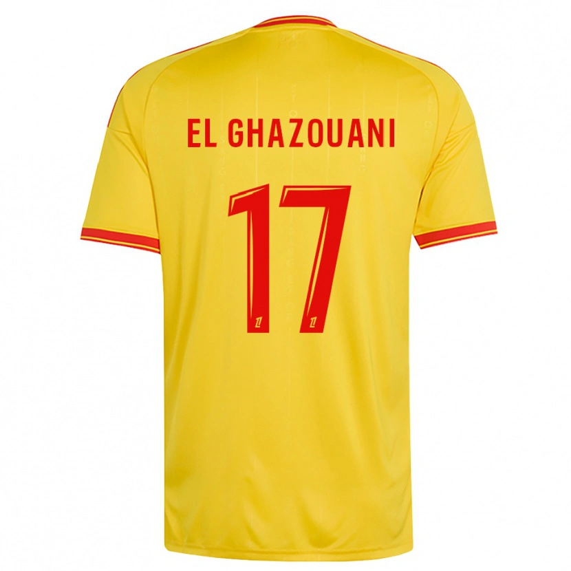 Danxen Hombre Camiseta Fatima El Ghazouani #17 Oro Naranja Rojo 1ª Equipación 2026/27 La Camisa México