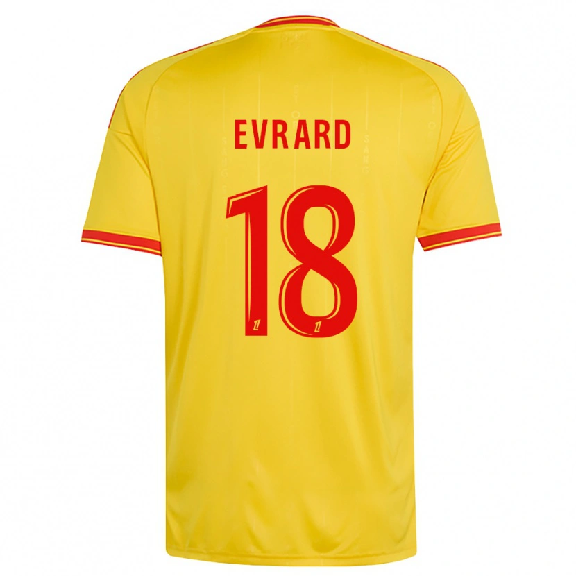 Danxen Hombre Camiseta Julia Evrard #18 Oro Naranja Rojo 1ª Equipación 2026/27 La Camisa México