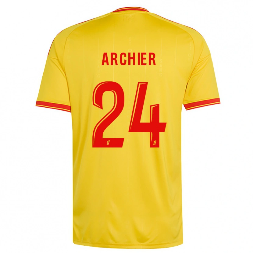 Danxen Hombre Camiseta Louann Archier #24 Oro Naranja Rojo 1ª Equipación 2026/27 La Camisa México