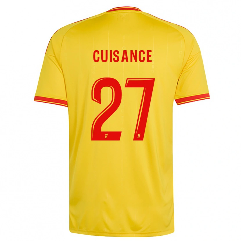 Danxen Hombre Camiseta Michaël Cuisance #27 Oro Naranja Rojo 1ª Equipación 2026/27 La Camisa México