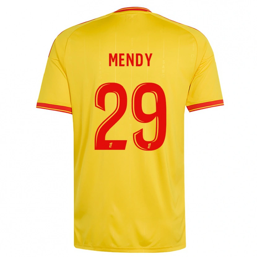 Danxen Hombre Camiseta Noëlie Mendy #29 Oro Naranja Rojo 1ª Equipación 2026/27 La Camisa México