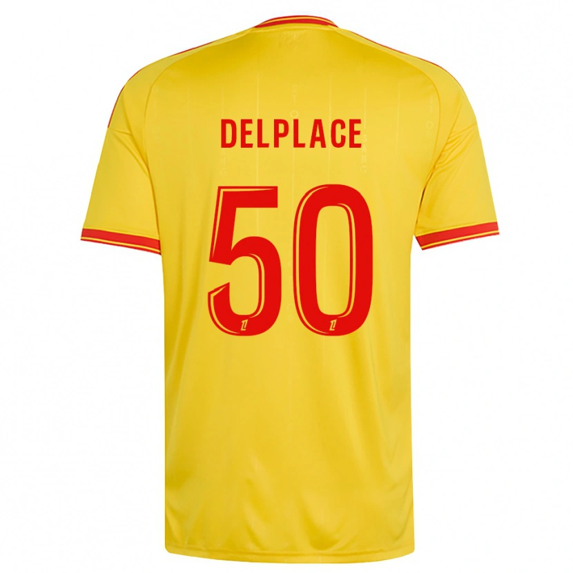 Danxen Hombre Camiseta Adam Delplace #50 Oro Naranja Rojo 1ª Equipación 2026/27 La Camisa México