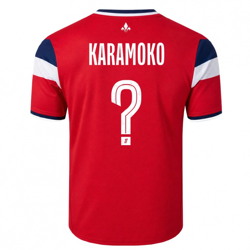 Danxen Hombre Camiseta Ibrahim Karamoko #0 Rojo Blanco Azul Real 1ª Equipación 2026/27 La Camisa México