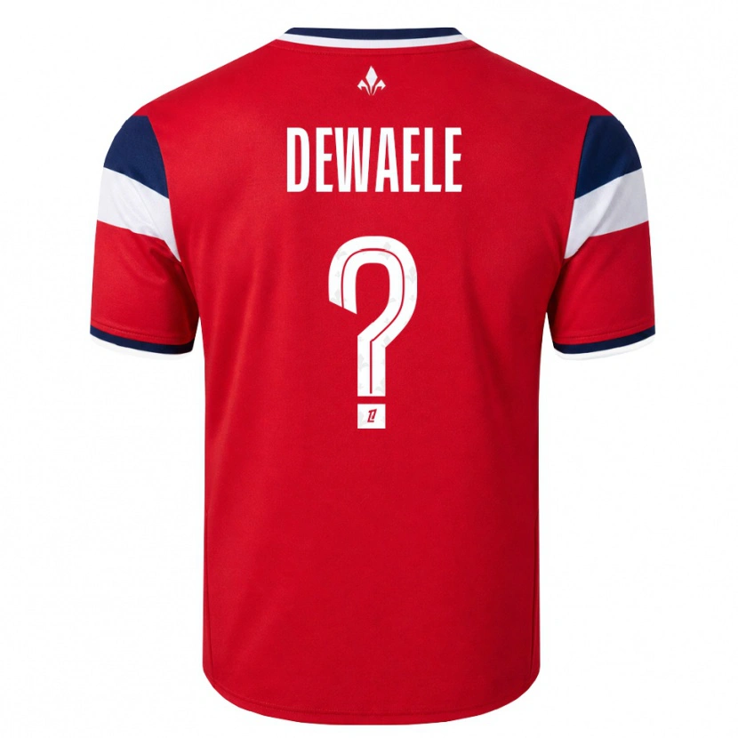Danxen Hombre Camiseta Élina Dewaele #0 Rojo Blanco Azul Real 1ª Equipación 2026/27 La Camisa México