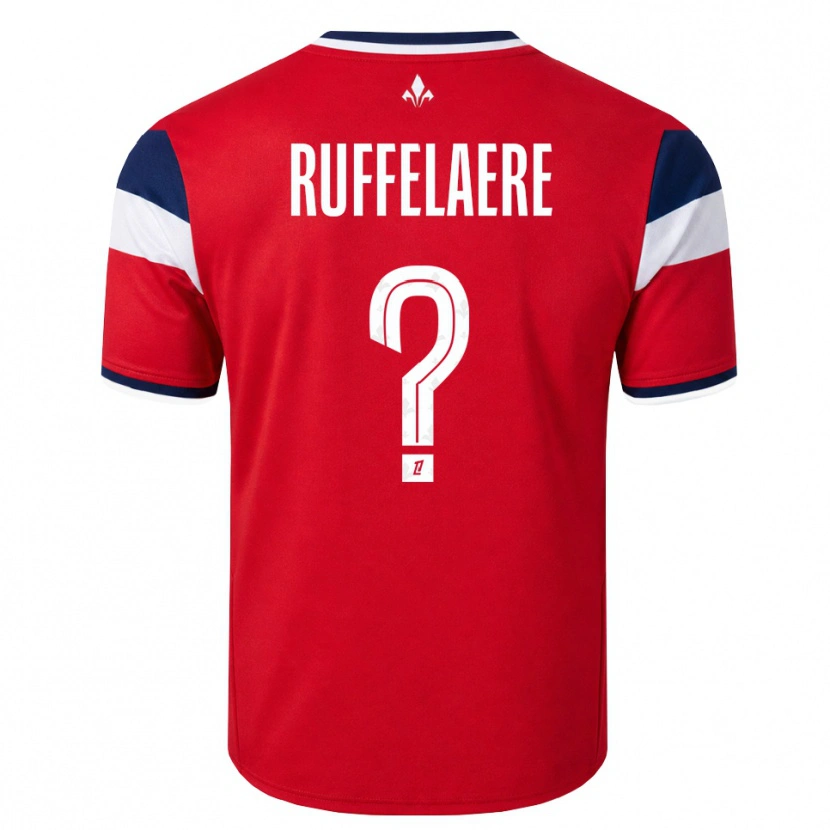 Danxen Hombre Camiseta Perrine Ruffelaere #0 Rojo Blanco Azul Real 1ª Equipación 2026/27 La Camisa México