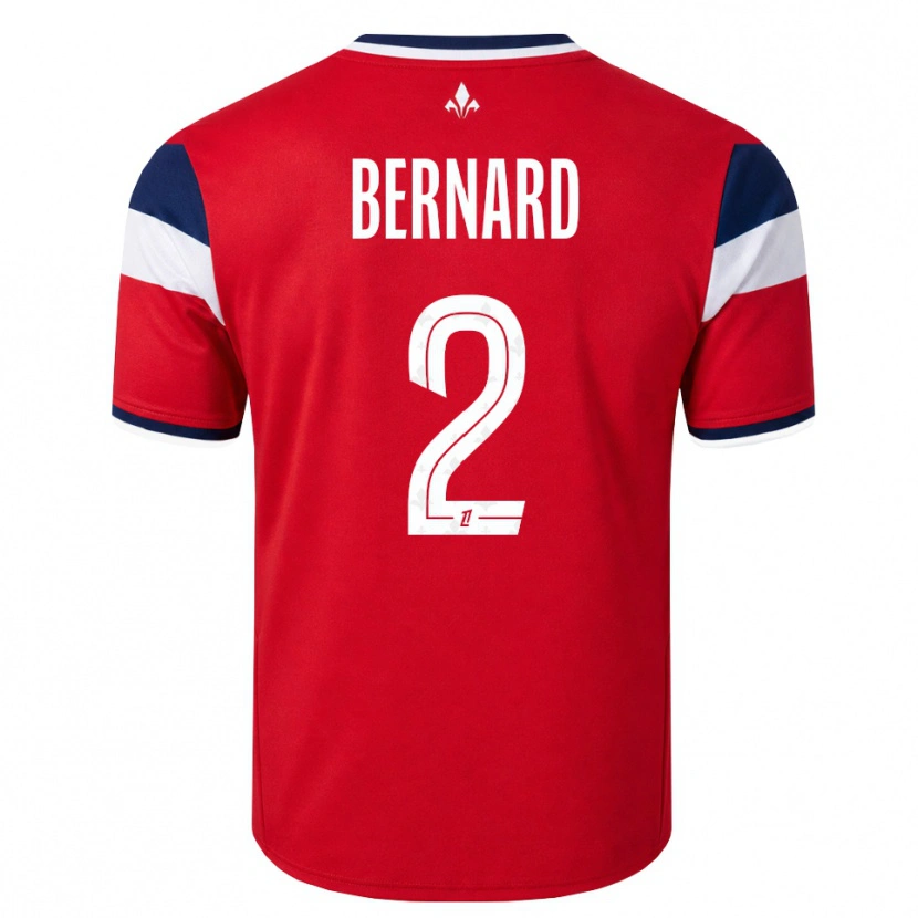 Danxen Hombre Camiseta Loïk Bernard #2 Rojo Blanco Azul Real 1ª Equipación 2026/27 La Camisa México