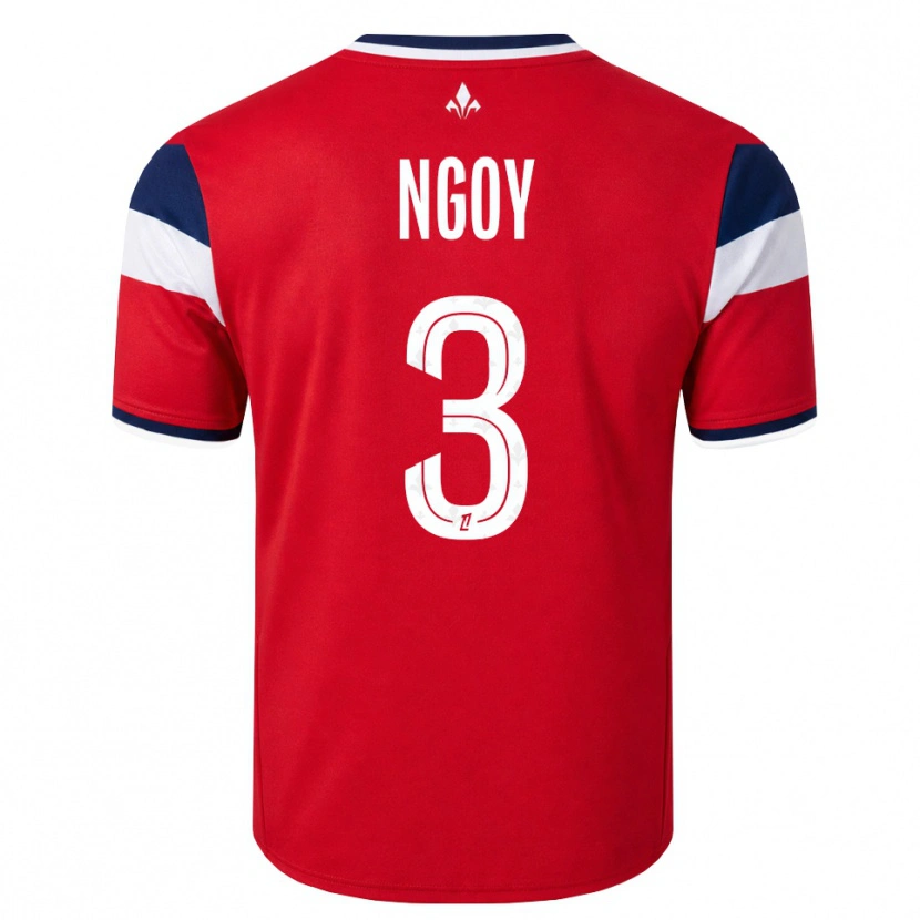 Danxen Hombre Camiseta Nathan Ngoy #3 Rojo Blanco Azul Real 1ª Equipación 2026/27 La Camisa México