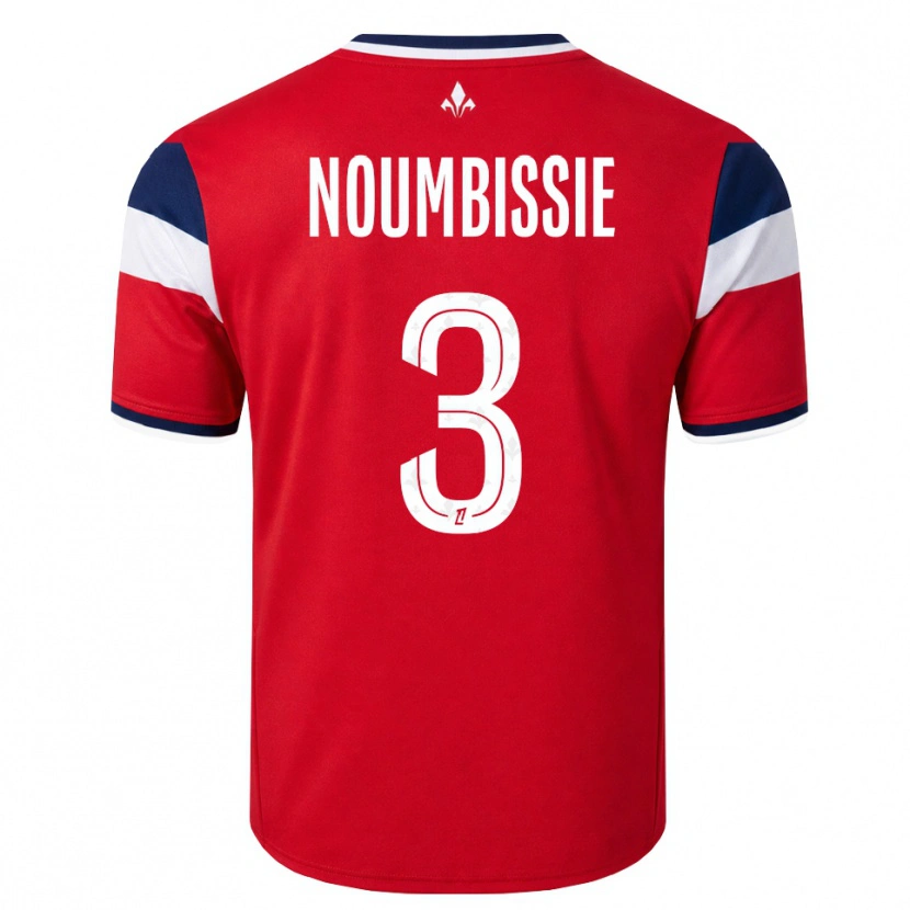 Danxen Hombre Camiseta Stéphane Noumbissie #3 Rojo Blanco Azul Real 1ª Equipación 2026/27 La Camisa México