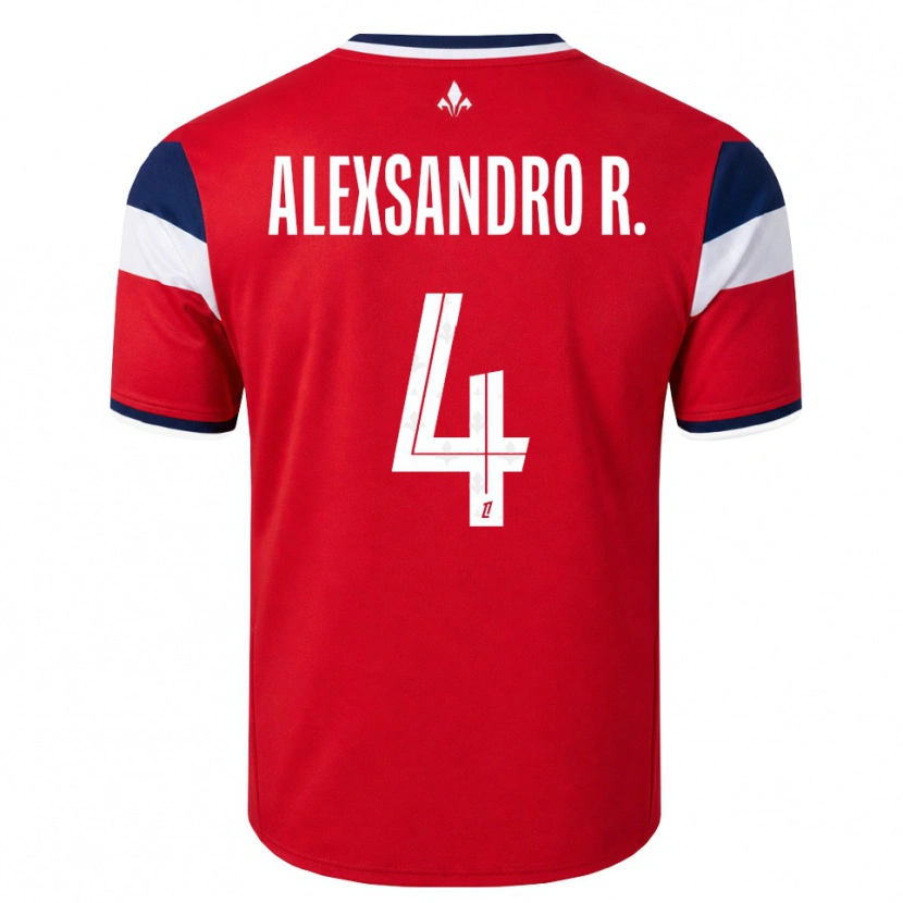 Danxen Hombre Camiseta Alexsandro Victor De Souza Ribeiro #4 Rojo Blanco Azul Real 1ª Equipación 2026/27 La Camisa México
