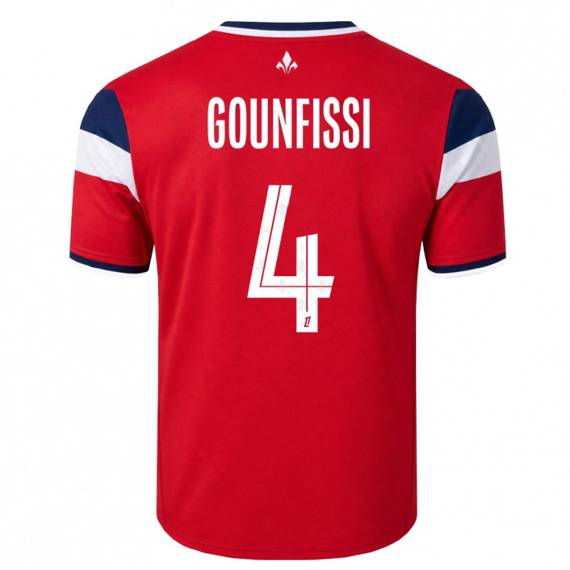 Danxen Hombre Camiseta Mouad Gounfissi #4 Rojo Blanco Azul Real 1ª Equipación 2026/27 La Camisa México