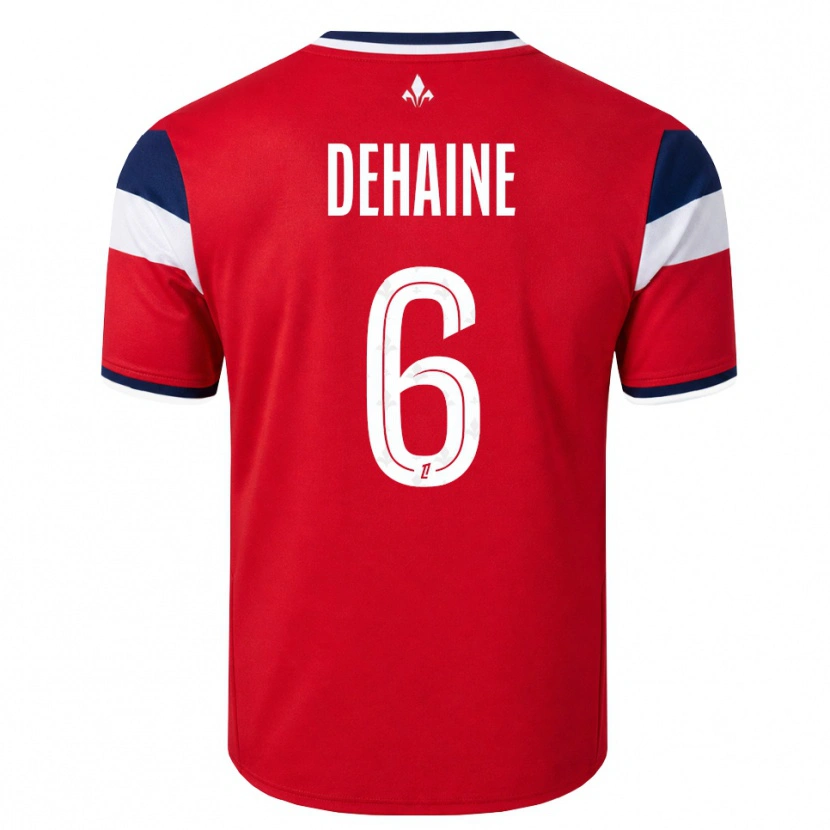 Danxen Hombre Camiseta Axel Dehaine #6 Rojo Blanco Azul Real 1ª Equipación 2026/27 La Camisa México