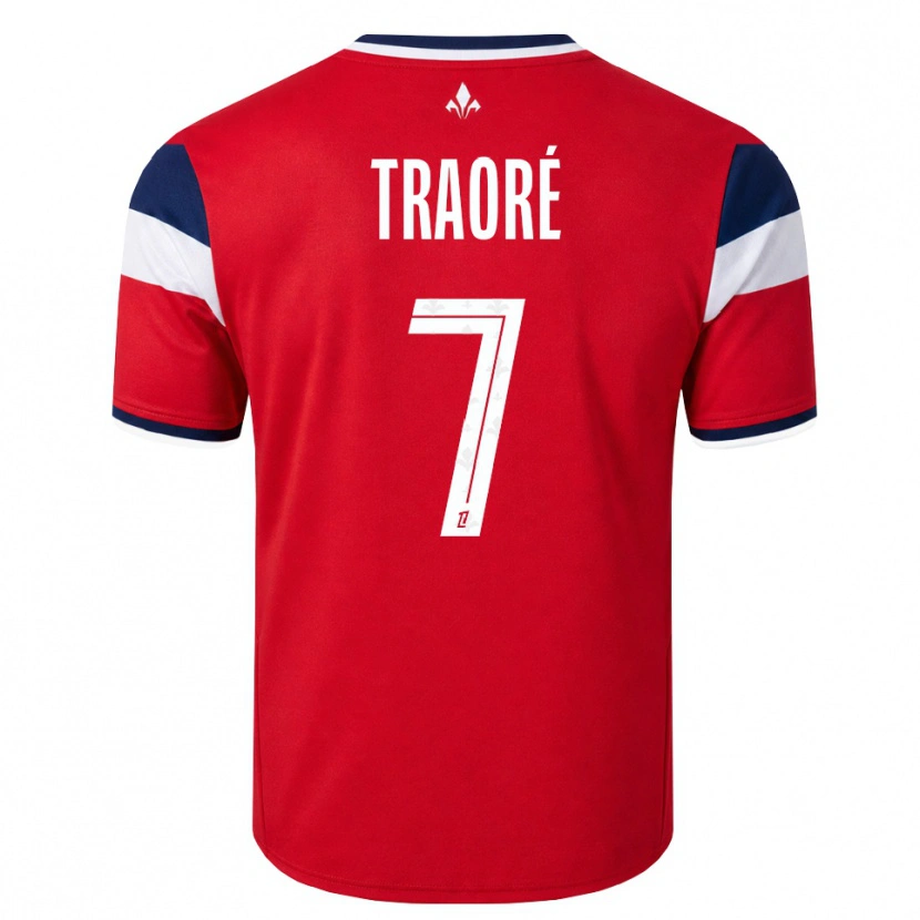 Danxen Hombre Camiseta Yéli Traoré #7 Rojo Blanco Azul Real 1ª Equipación 2026/27 La Camisa México