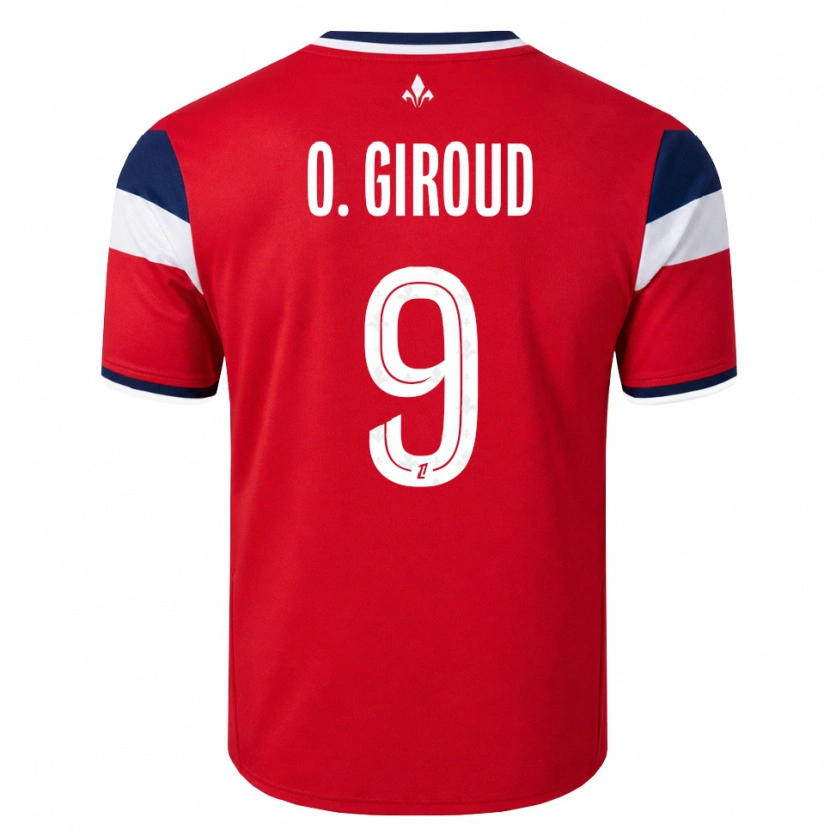Danxen Hombre Camiseta Olivier Giroud #9 Rojo Blanco Azul Real 1ª Equipación 2026/27 La Camisa México