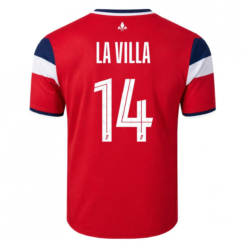 Danxen Hombre Camiseta Caroline La Villa #14 Rojo Blanco Azul Real 1ª Equipación 2026/27 La Camisa México