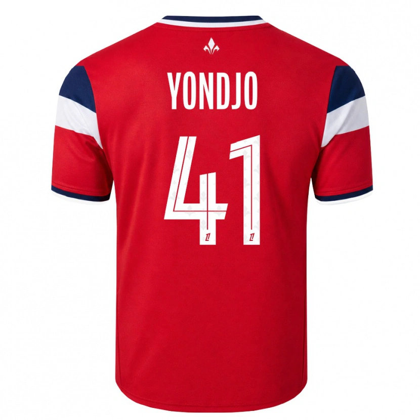 Danxen Hombre Camiseta Angel Yondjo Matah #41 Rojo Blanco Azul Real 1ª Equipación 2026/27 La Camisa México