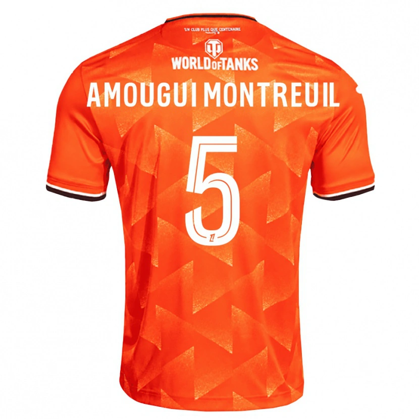 Danxen Hombre Camiseta Maceo Amougui Montreuil #5 Naranja Blanco Negro 1ª Equipación 2026/27 La Camisa México