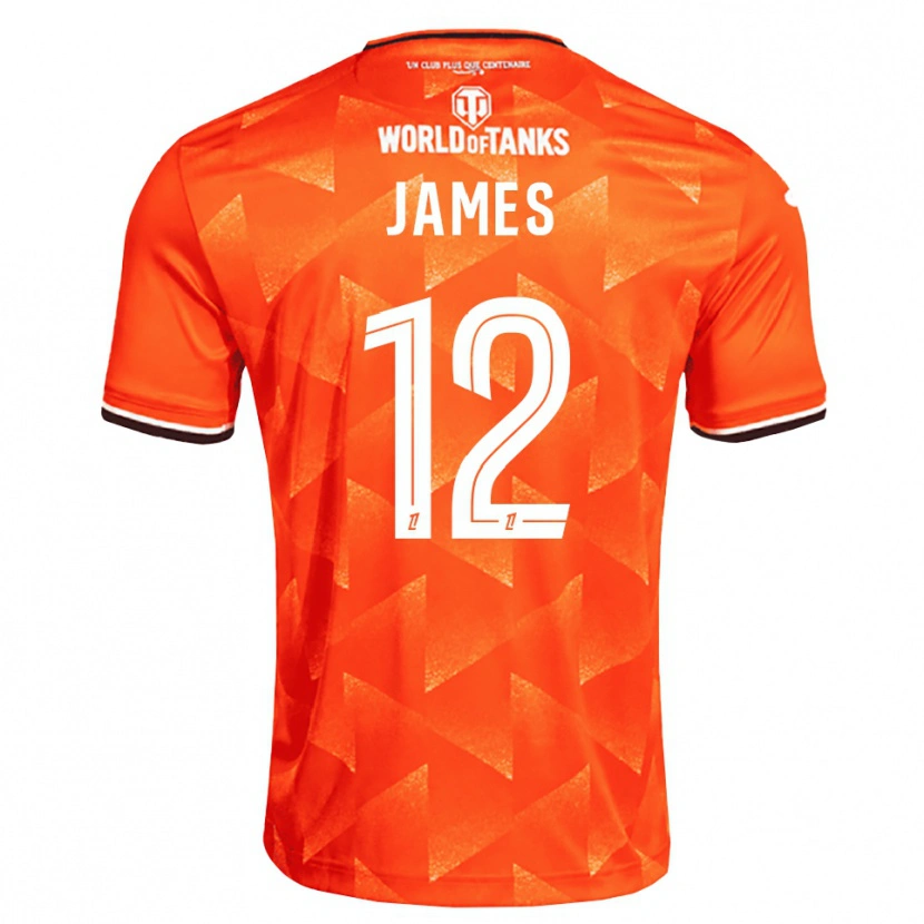 Danxen Hombre Camiseta Isaac James #12 Naranja Blanco Negro 1ª Equipación 2026/27 La Camisa México