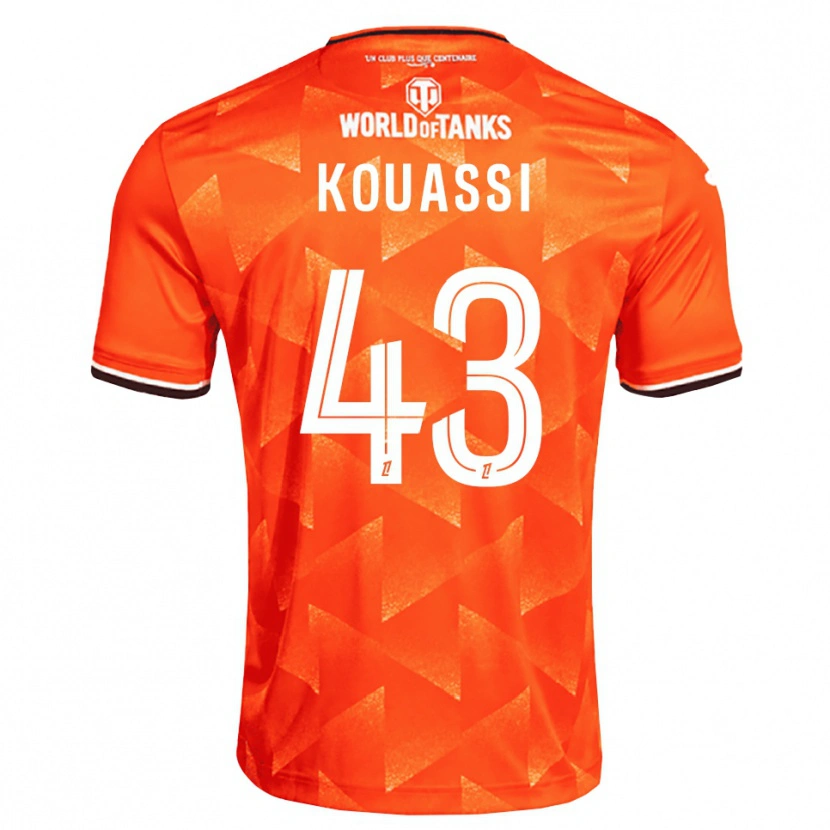 Danxen Hombre Camiseta Arsène Kouassi #43 Naranja Blanco Negro 1ª Equipación 2026/27 La Camisa México