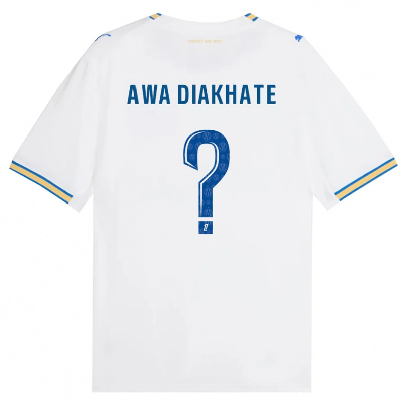 Danxen Hombre Camiseta Ndeye Awa Diakhate #0 Azul Lanzador Blanco 1ª Equipación 2026/27 La Camisa México