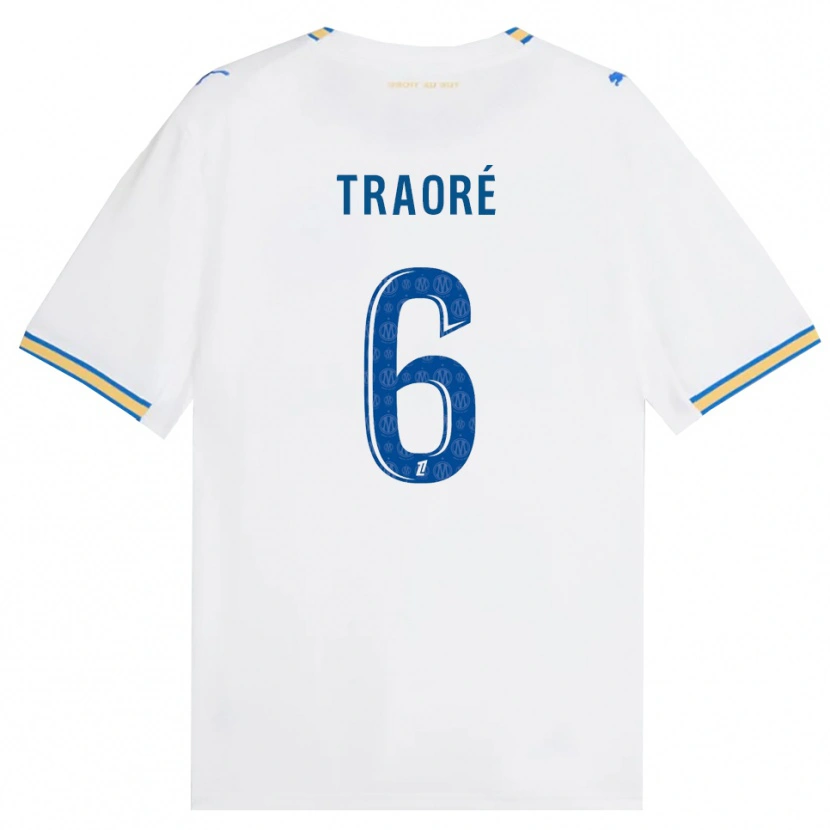 Danxen Hombre Camiseta Soumaïla Traoré #6 Azul Lanzador Blanco 1ª Equipación 2026/27 La Camisa México