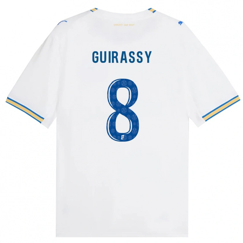 Danxen Hombre Camiseta Moctar Guirassy #8 Azul Lanzador Blanco 1ª Equipación 2026/27 La Camisa México