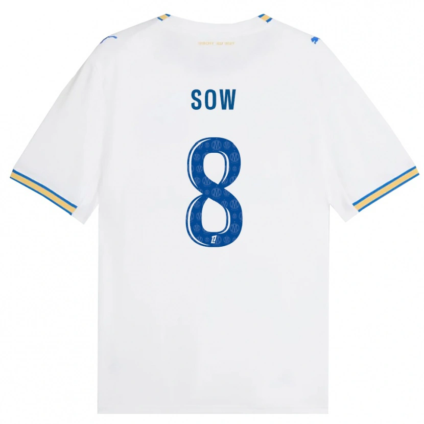 Danxen Hombre Camiseta Mbayang Sow #8 Azul Lanzador Blanco 1ª Equipación 2026/27 La Camisa México
