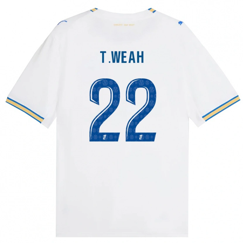 Danxen Hombre Camiseta Timothy Weah #22 Azul Lanzador Blanco 1ª Equipación 2026/27 La Camisa México