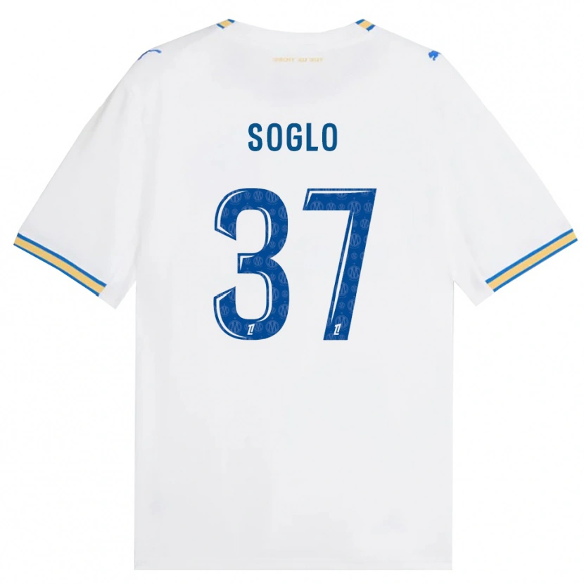 Danxen Hombre Camiseta Emran Soglo #37 Azul Lanzador Blanco 1ª Equipación 2026/27 La Camisa México