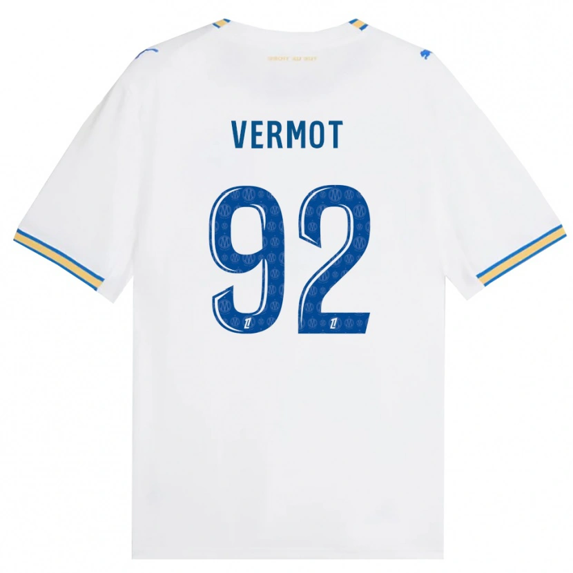 Danxen Hombre Camiseta Théo Vermot #92 Azul Lanzador Blanco 1ª Equipación 2026/27 La Camisa México