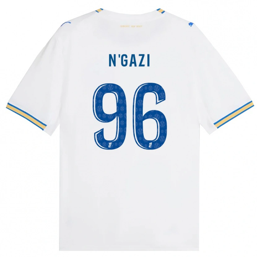Danxen Hombre Camiseta Chloé N'gazi #96 Azul Lanzador Blanco 1ª Equipación 2026/27 La Camisa México