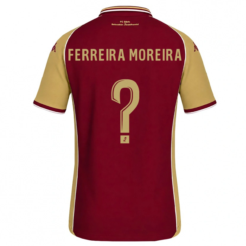 Danxen Hombre Camiseta Ruben Ferreira Moreira #0 Dorado Rojo Oscuro 1ª Equipación 2026/27 La Camisa México
