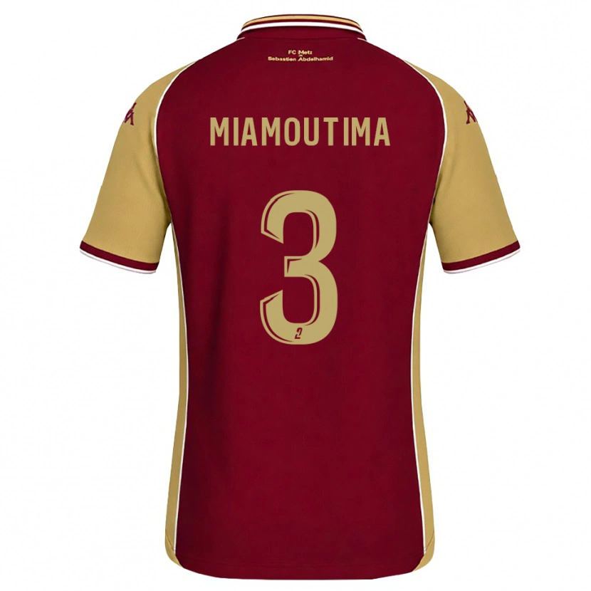 Danxen Hombre Camiseta Harly-James Miamoutima #3 Dorado Rojo Oscuro 1ª Equipación 2026/27 La Camisa México