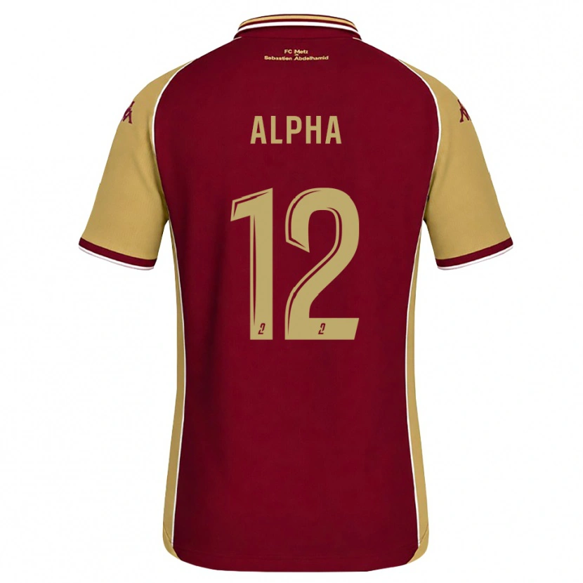 Danxen Hombre Camiseta Alpha Touré #12 Dorado Rojo Oscuro 1ª Equipación 2026/27 La Camisa México