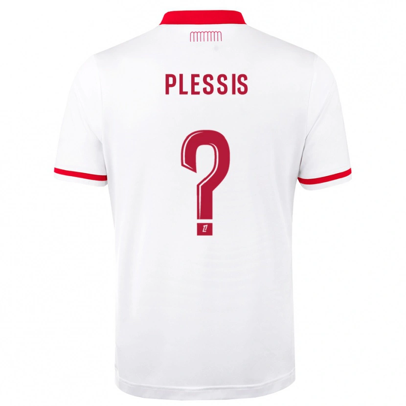 Danxen Hombre Camiseta Mathys Plessis #0 Rojo Blanco 1ª Equipación 2026/27 La Camisa México